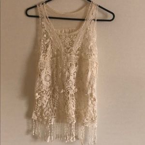 Lace boho tank top